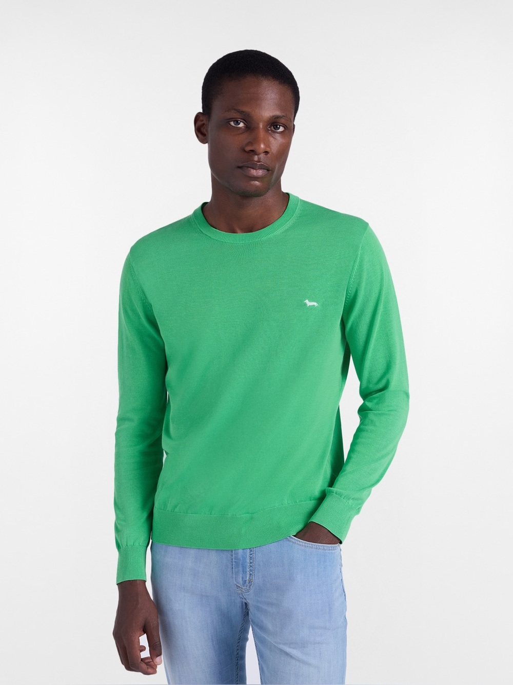 Lacoste Crew Neck Sweater Green Cotton Men’s Size Large/FR 5 Preppy Streetwear